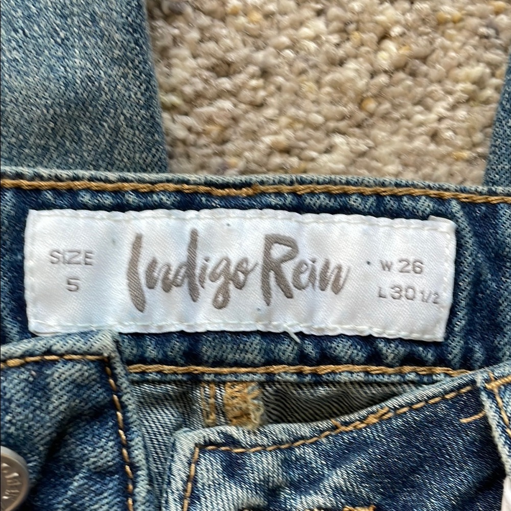 NWT Indigo Rein Wide Leg High Rise Jeans with Side pockets - Picture 5 of 7